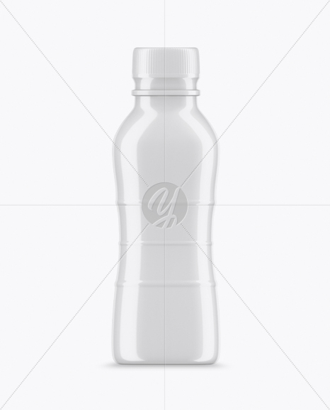 Bottle In Glossy Shrink Sleeve Mockup