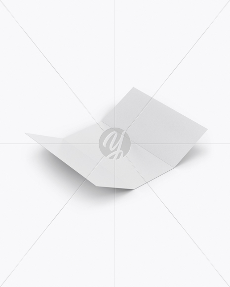 A4 Brochure Mockup - Half Side View (High Angle Shot)