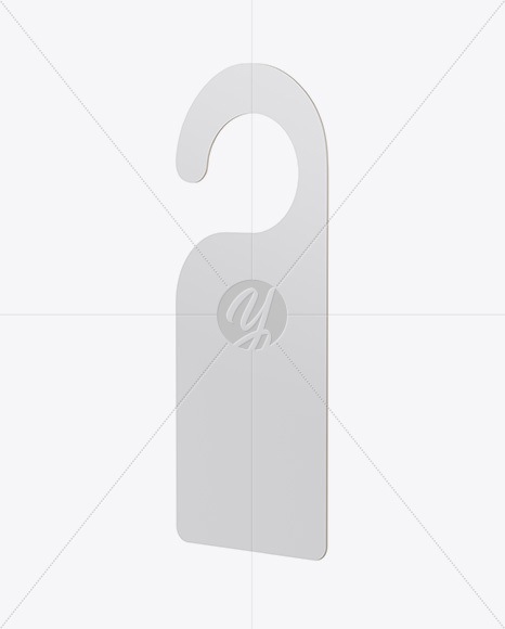 Door Hanger Mockup - Half Side View