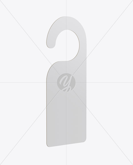 Door Hanger Mockup - Half Side View