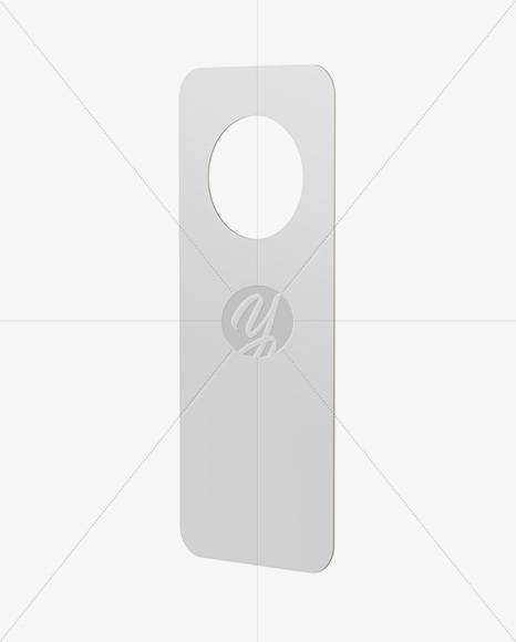 Door Hanger Mockup - Half Side View