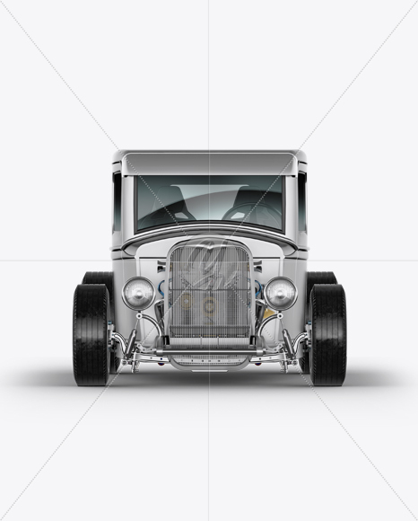 Metallic Hot Rod Mockup - Front View