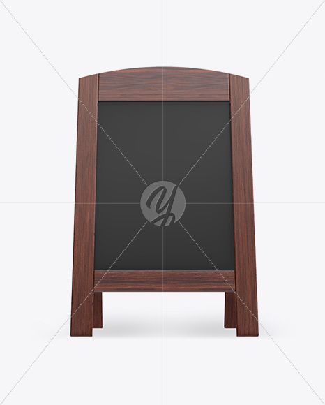 Wooden Street Menu Board Mockup - Front View - Free Download Images