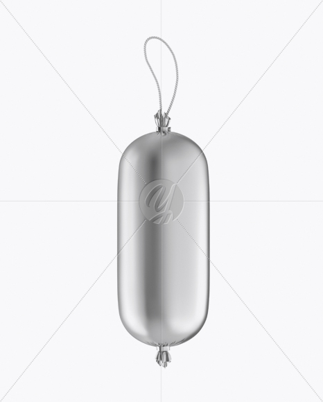 Metallic Sausage Chub W/ Rope Mockup