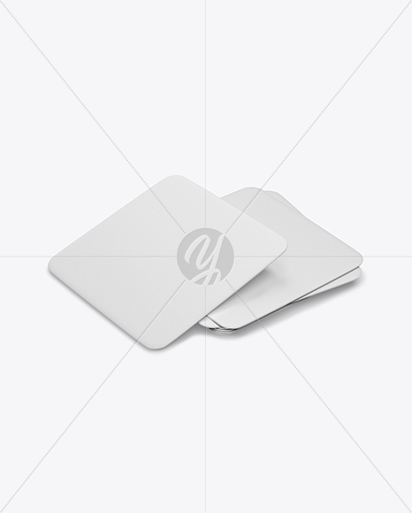 Stack of Rubber Beverage Coasters Mockup