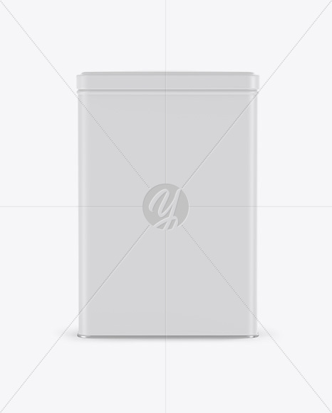 Matte Tin Box Mockup - Front View