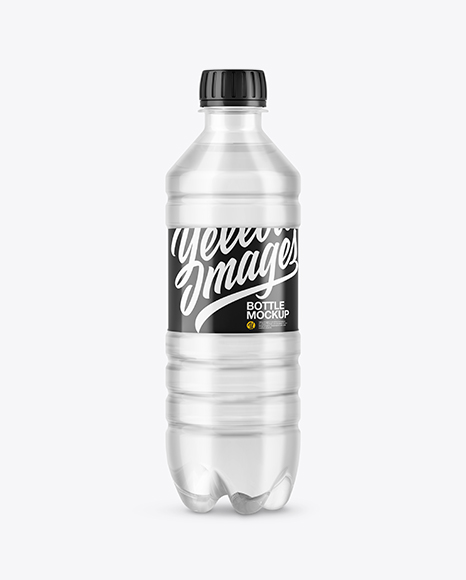 Clear PET Water Bottle Mockup - Clear+PET+1L+Water+Bottle+Mockup+in+Bottle+Mockups+on+...