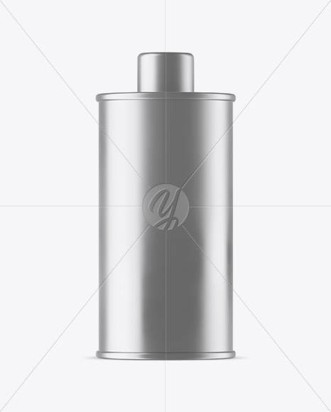 Matte Metallic Olive Oil Tin Can w/ Cap Mockup - Free Download Images