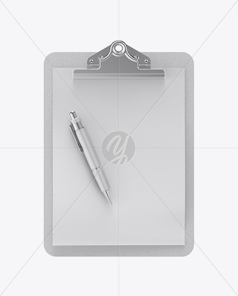 Carton Clipboard W/ Pen Mockup