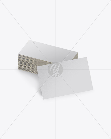 Stack of Textured Business Cards Mockup