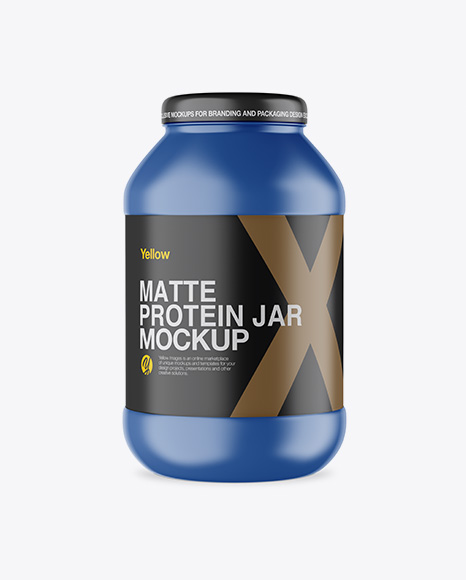 Matte Protein Jar Mockup - Jar mockup