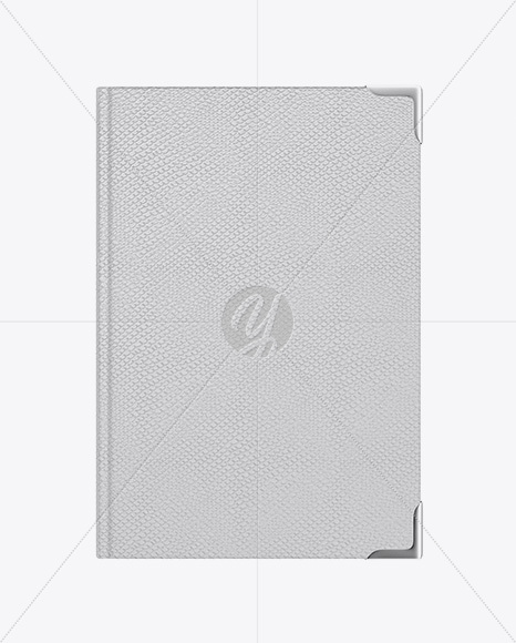 Book W/ Leather Cover Mockup - Top View