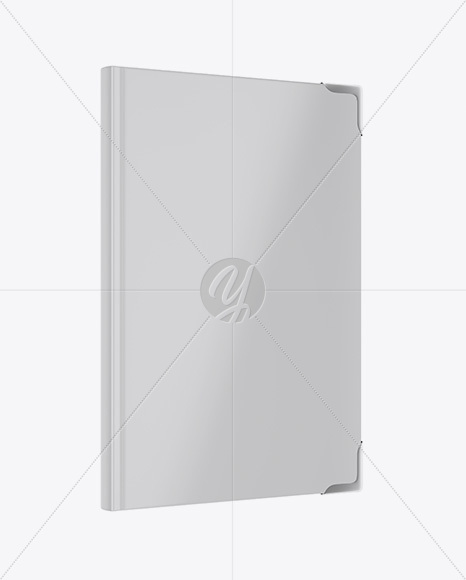 Book W/ Matte Cover Mockup - Half Side View