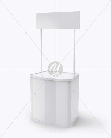 Promo Stand Mockup - Half Side View