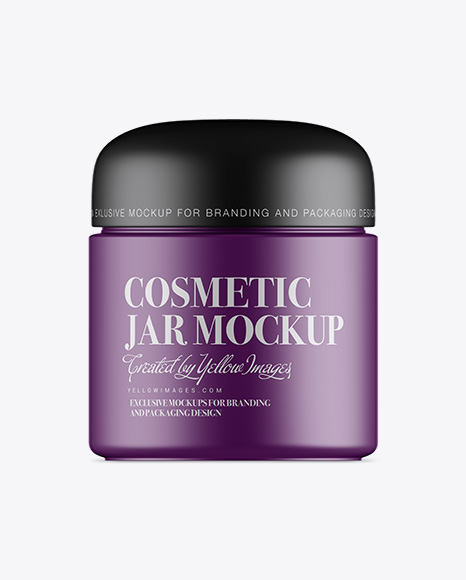 Matte Cosmetic Jar Mockup