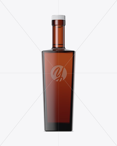 Amber Glass Bottle Mockup