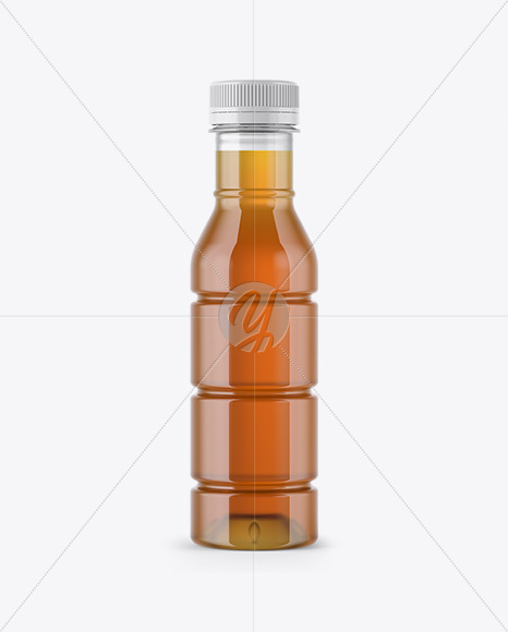 PET 12oz Bottle with Tea in Shrink Sleeve Mockup