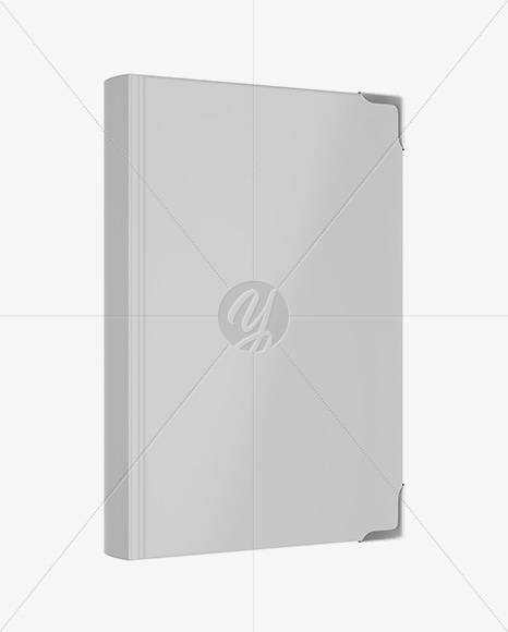 Book W/ Matte Cover Mockup - Half Side View