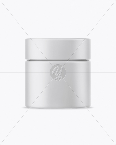 Matte Cosmetic Jar Mockup - Front View