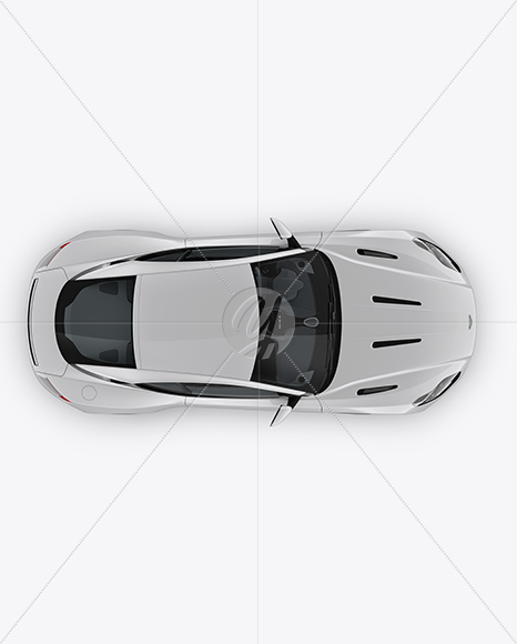 Aston Martin DB11 Mockup - Top View - Free Download Images High Quality