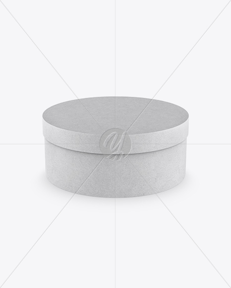 Kraft Round Paper Box Mockup