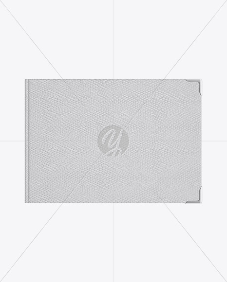 Book W/ Leather Cover Mockup - Top View