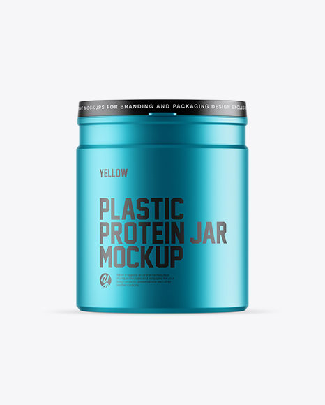 Matte Metallic Protein Jar Mockup