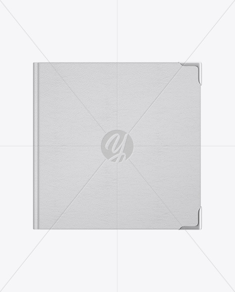 Book W/ Leather Cover Mockup - Top View
