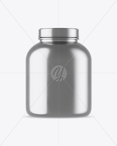 Metallic Protein Jar Mockup