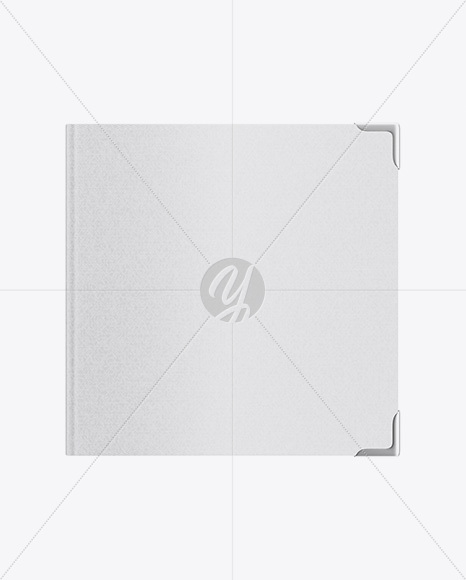 Book W/ Fabric Cover Mockup - Top View