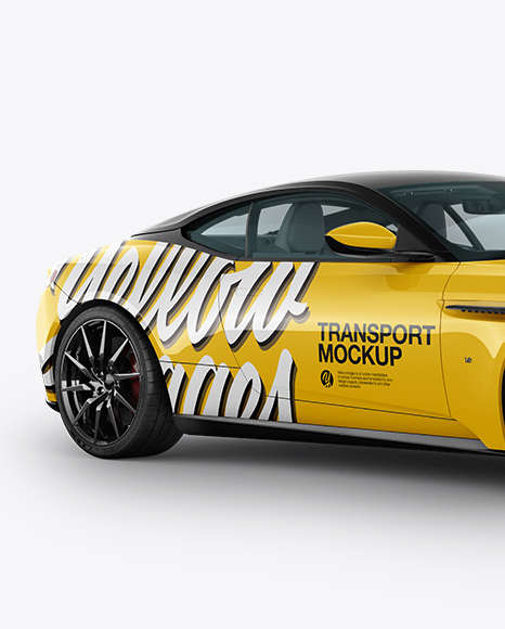 Aston Martin DB11 Mockup - Half Side View