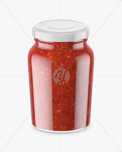 Clear Glass Jar with Meat Sauce Mockup Clear Glass Jar with Meat Sauce Mockup