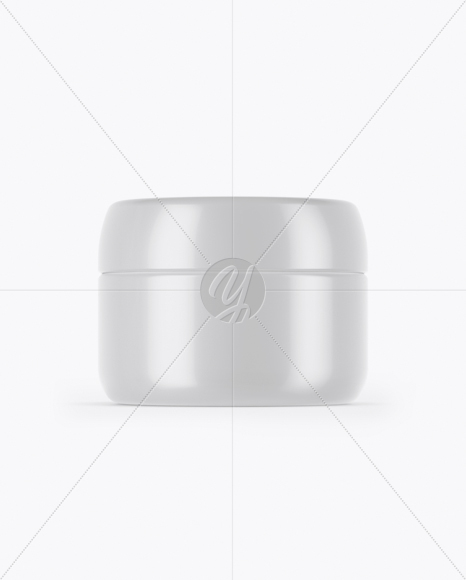 Glossy Cosmetic Jar Mockup