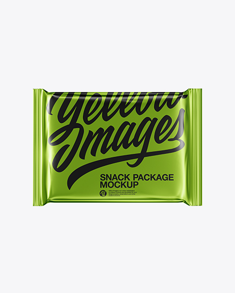 Metallic Snack Bar Mockup - Front View