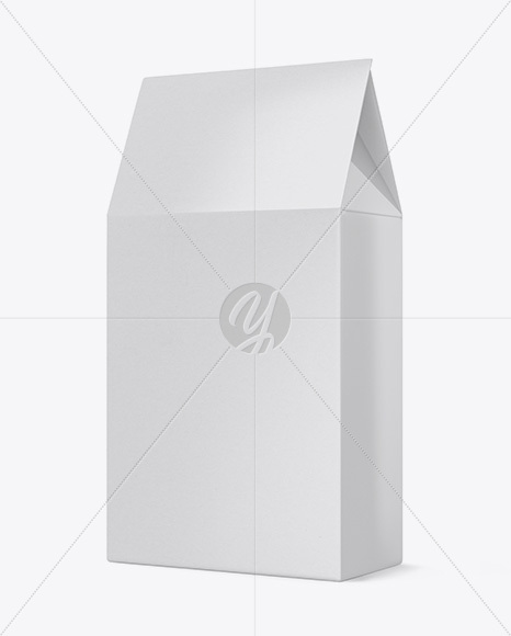 Glossy Paper Box Mockup - Half Side View