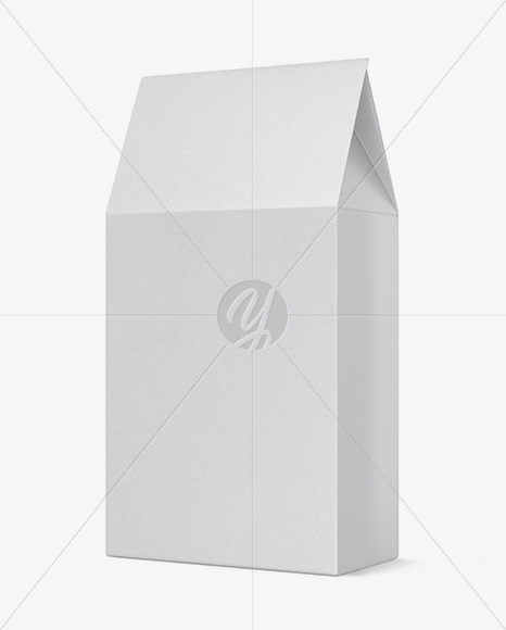 Matte Paper Box Mockup - Half Side View