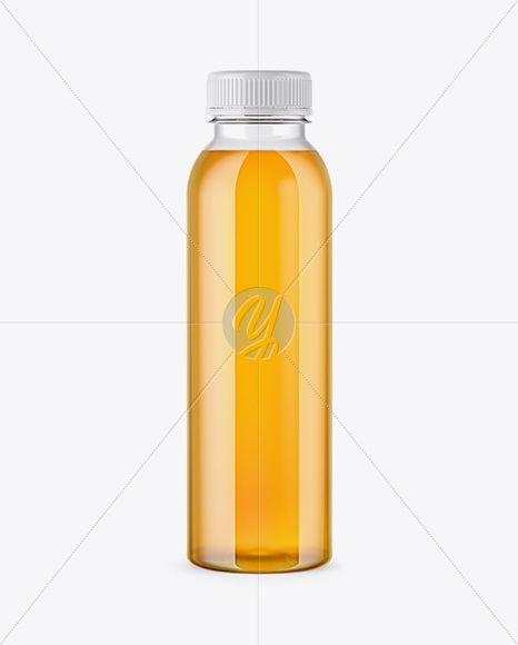 Clear 12oz Bottle in Matte Shrink Sleeve Mockup