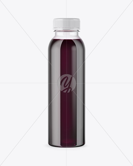 Clear 12oz Bottle in Matte Shrink Sleeve Mockup