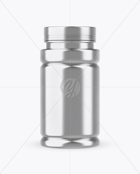 Metallic Pills Bottle Mockup