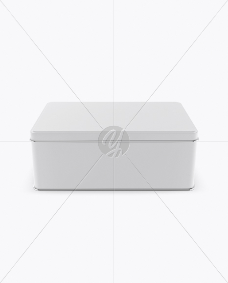 Matte Tin Box Mockup (High-Angle Shot)