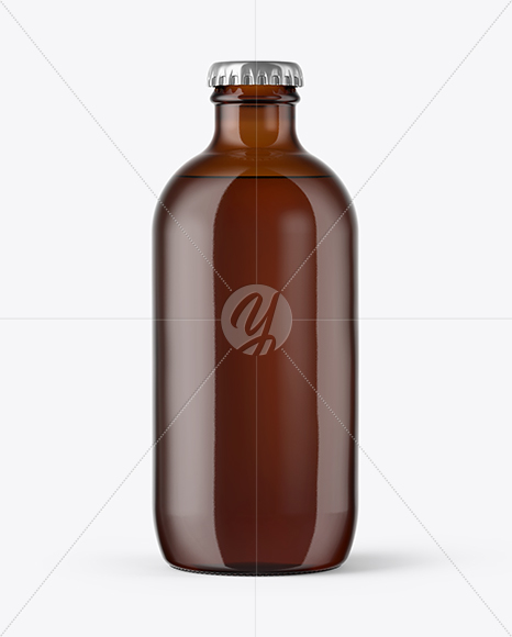 330ml Amber Beer Bottle Mockup