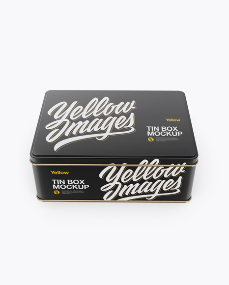 Matte Tin Box Mockup (High-Angle Shot) - Metal+Round+Cookie+Tin+Mockup+Cookie+Tins+Tin+Boxes+Box+Mockup