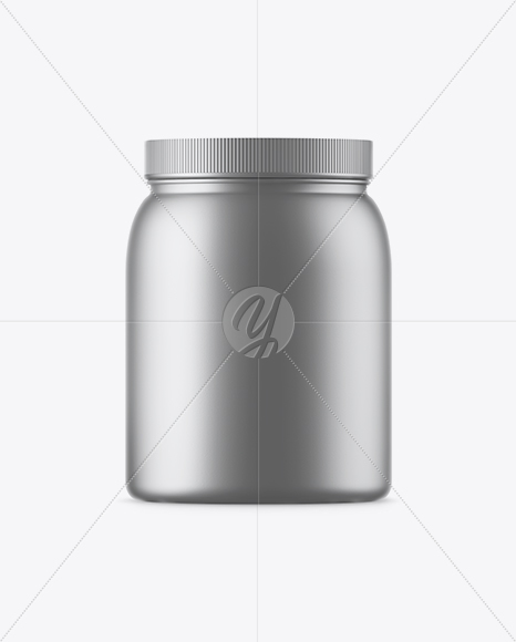 Matte Metallic Protein Jar Mockup Matte Metallic Protein Jar Mockup