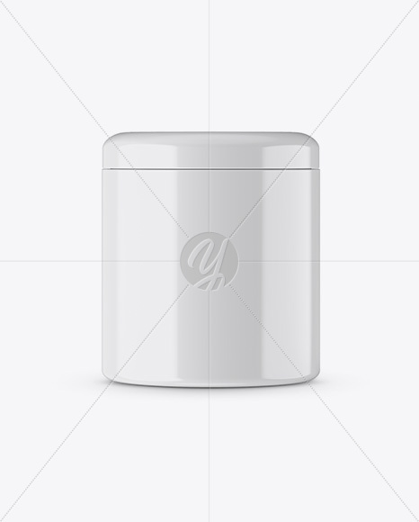 Glossy Tin Can Mockup