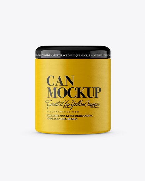 Textured Tin Can Mockup