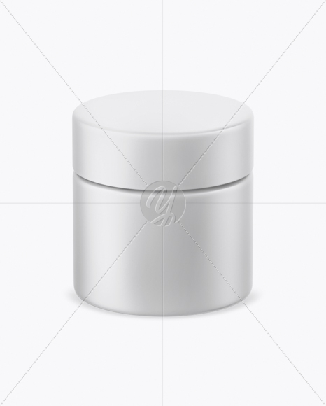 Matte Cosmetic Jar Mockup (High-Angle Shot)