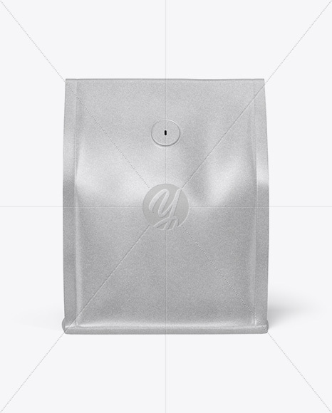 Kraft Coffee Bag With Valve Mockup - Front View