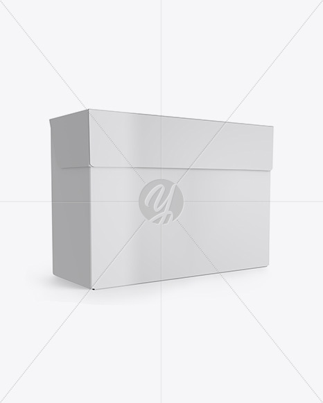 Paper Box Mockup - Half Side View