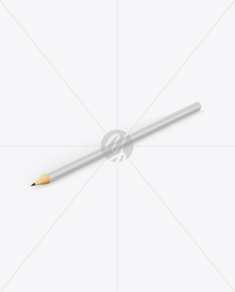 Round Pencil Mockup - Half Side View