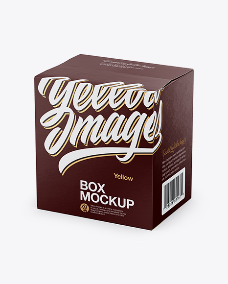 Box Mockup - Half Side View (High Angle Shot) - Download+Psd+Mockup+3/4+Box+Carton+Golden+Layer+Half+Side+...